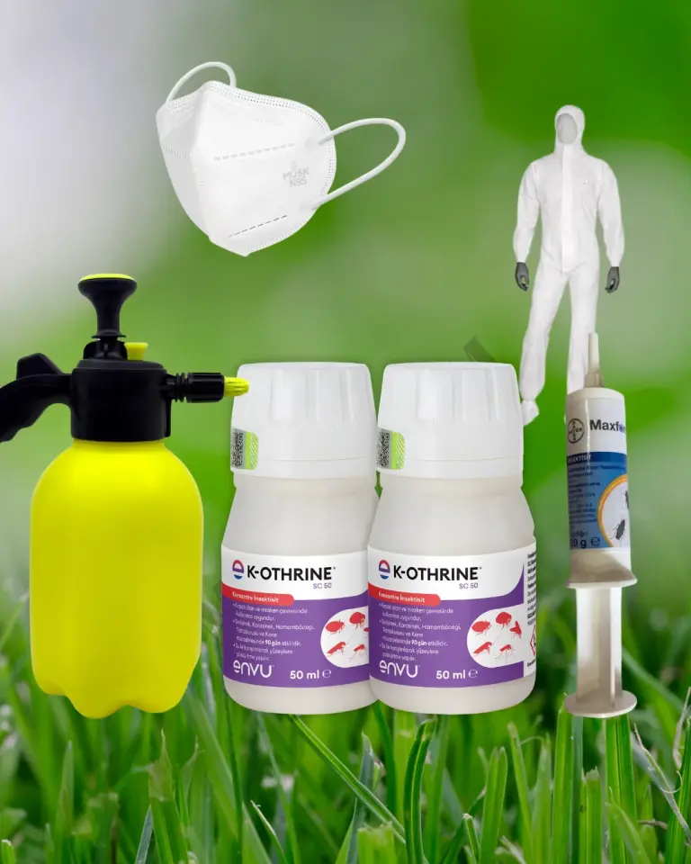 Apartman , Ev ,Site, Villa İçin  Kokusuz Hamamböceği İlaçlama Seti l Midi